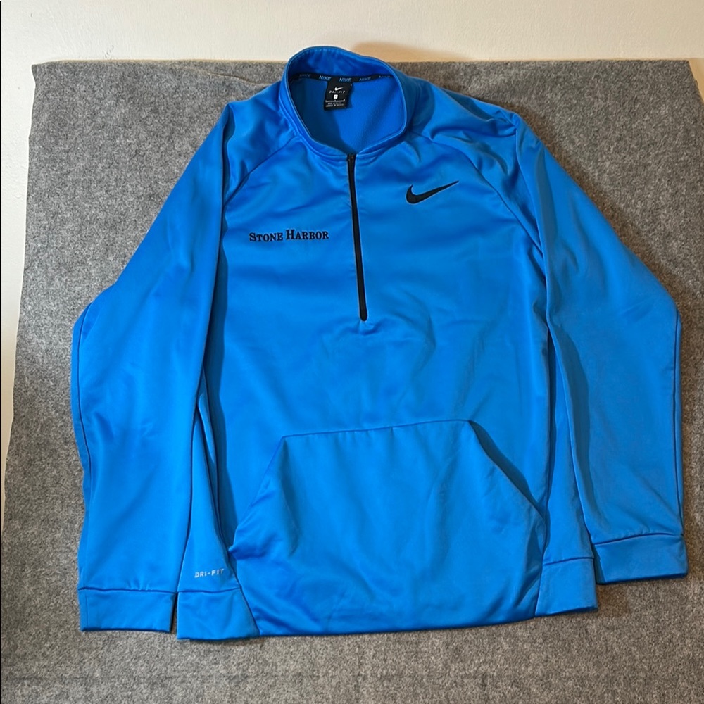 Nike Blue Pullover with Stone Harbor Embroidery Men’s Size Large Size L Pocket